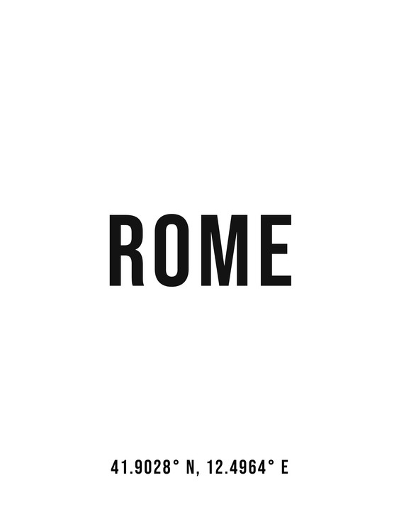 Poster Rome simple coordinates