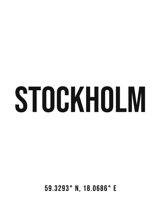 Poster Stockholm simple coordinates