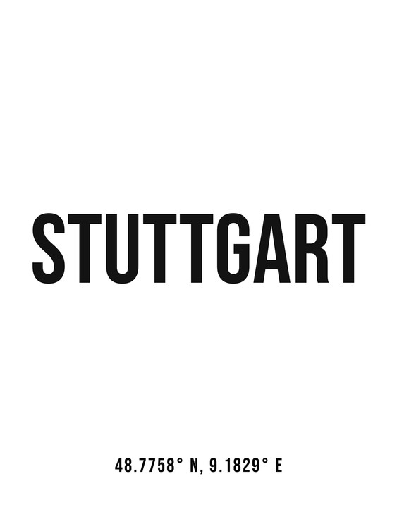 Poster Stuttgart simple coordinates