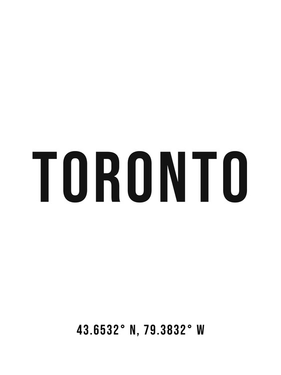 Poster Toronto simple coordinates