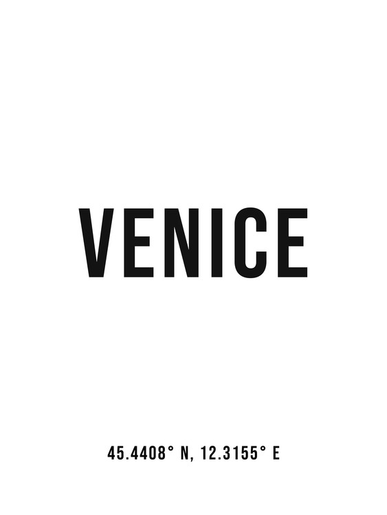 Poster Venice simple coordinates