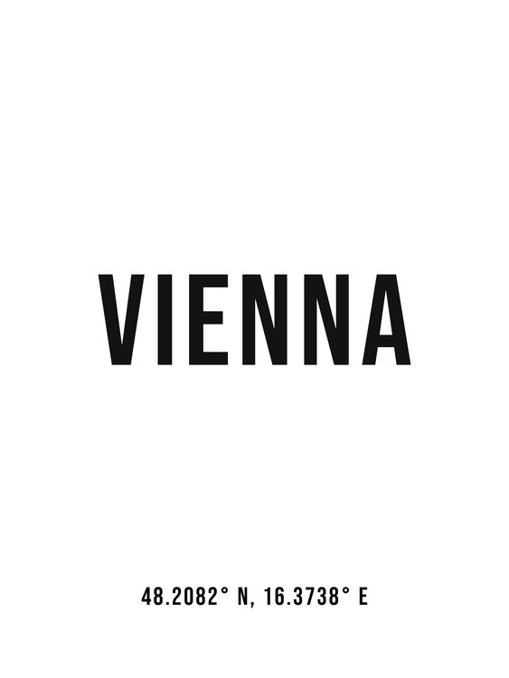 Poster Vienna simple coordinates