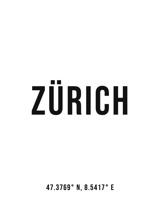 Poster Zürich simple coordinates