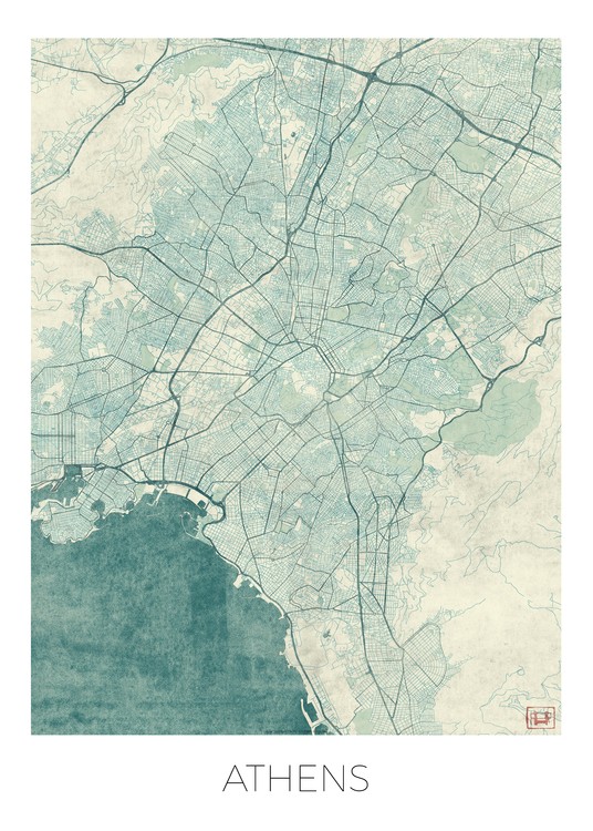 Levně Plakát, Obraz - Athens, Hubert Roguski, 30 × 40 cm
