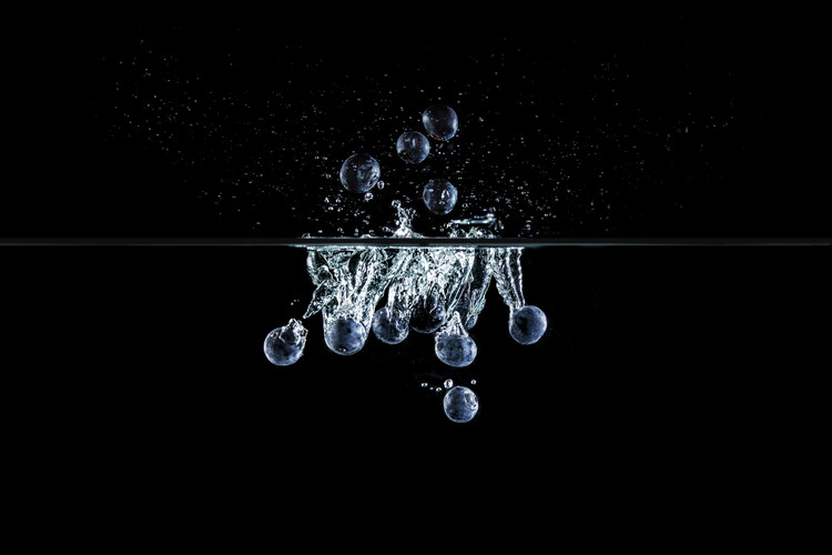 Poster Blueberries Splash