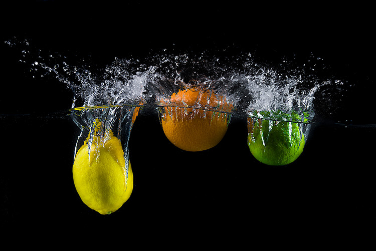 Poster Triple citrus splash
