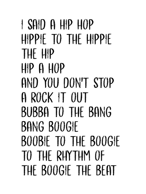 Poster i said a hip hop