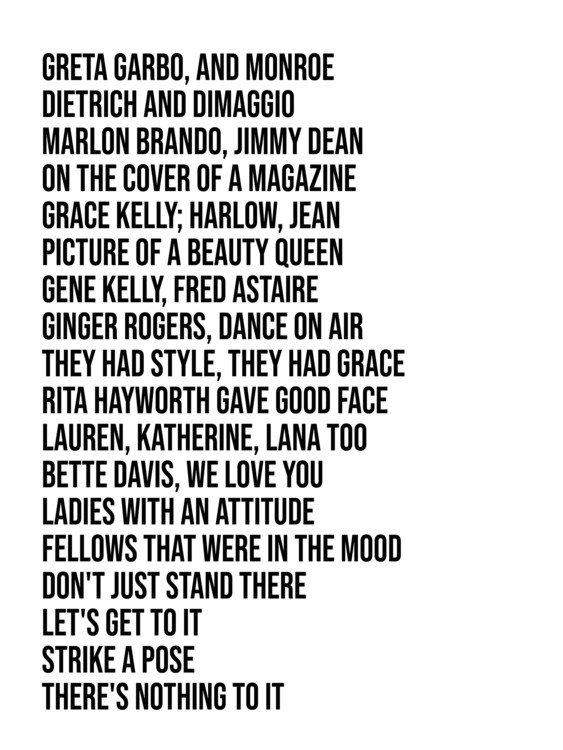 Poster madonna lyrics