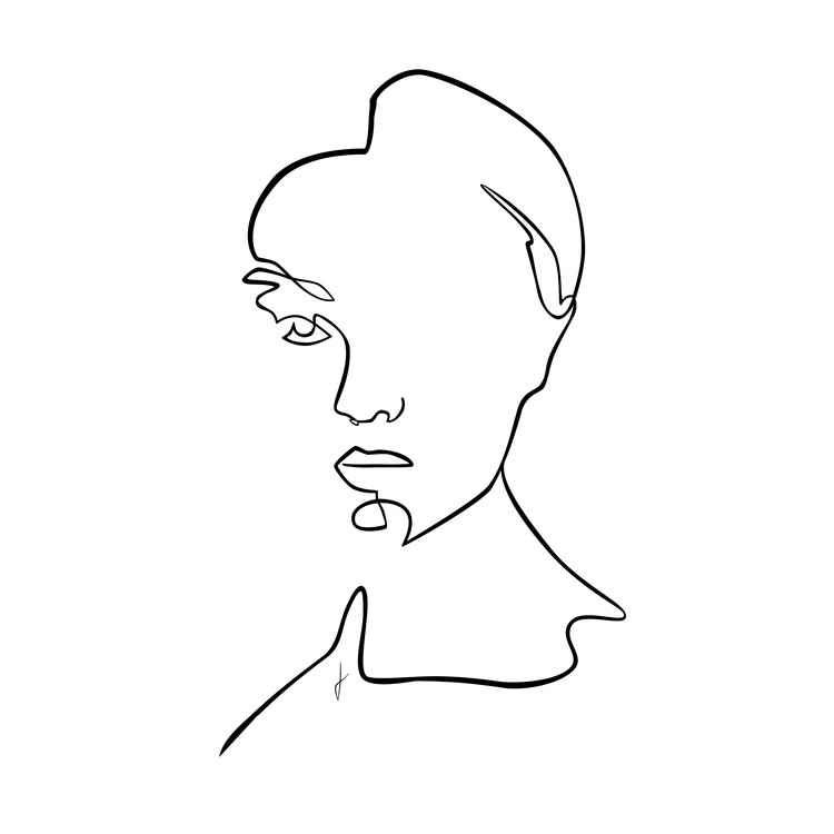 Levně Plakát, Obraz - Ritrato, Hugo Jurčík, 40 × 40 cm