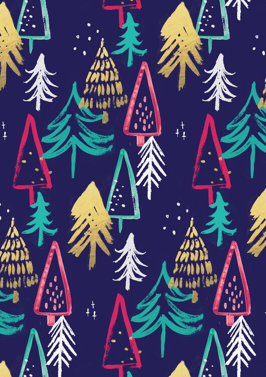 Poster Christmas pattern