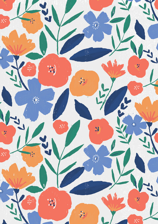 Poster Bold floral repeat