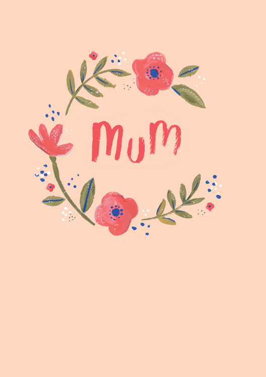 Poster Mum floral wreath