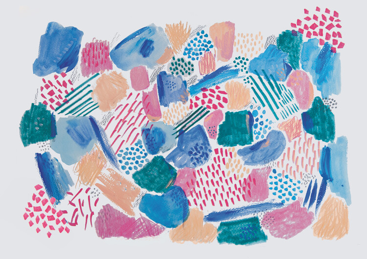 Poster Abstract mark making