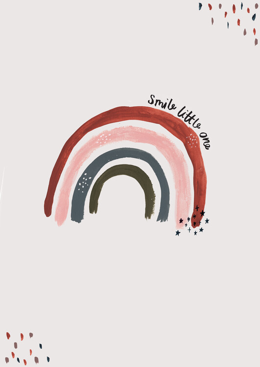 Poster Smile little one rainbow portrait