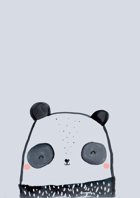 Poster Inky line panda