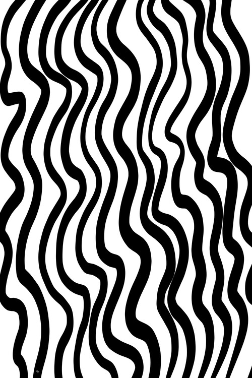 Levně Plakát, Obraz - Black waves, Martina Pavlova, 26.7 × 40 cm