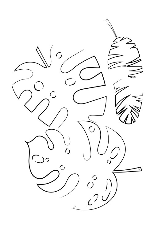 Plakat Line leaves