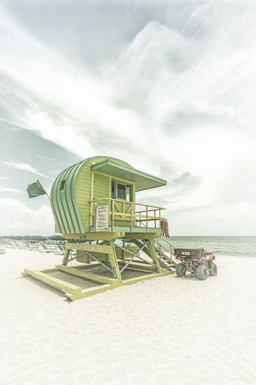 Canvas Print Vintage Florida Flair At Miami Beach