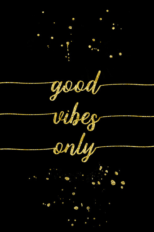 Poster Good Vibes Only | Gold