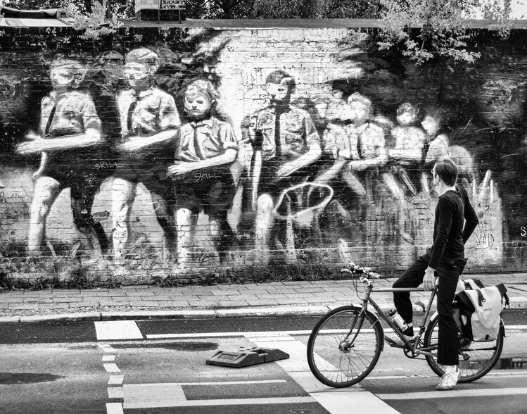 Poster in reflective mood