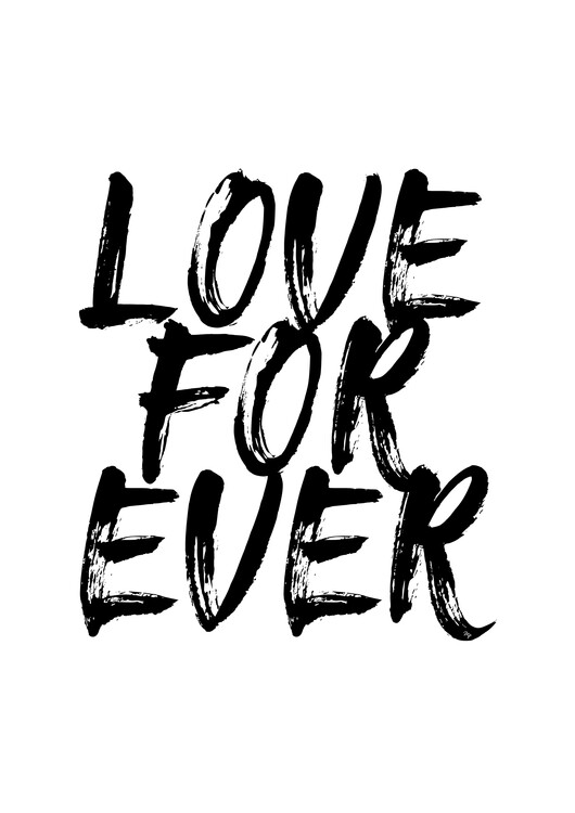 Poster Love laugh live green