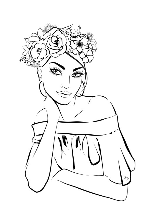 Canvas Print Pretty girl