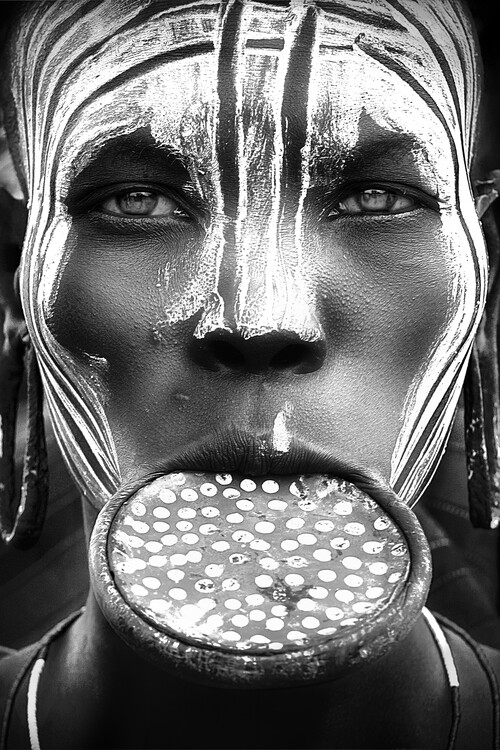 Poster Tribal beauty - Ethiopia, Mursi people