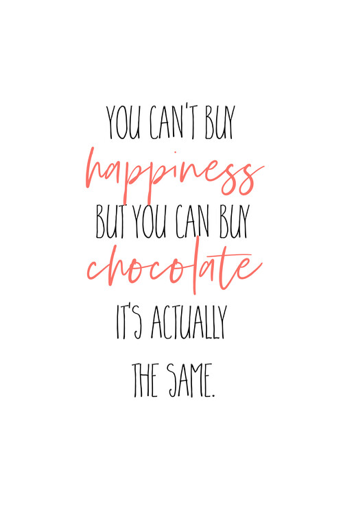 Poster YOU CAN’T BUY HAPPINESS – BUT CHOCOLATE