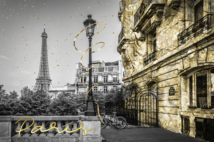 Poster Parisian Charm | golden