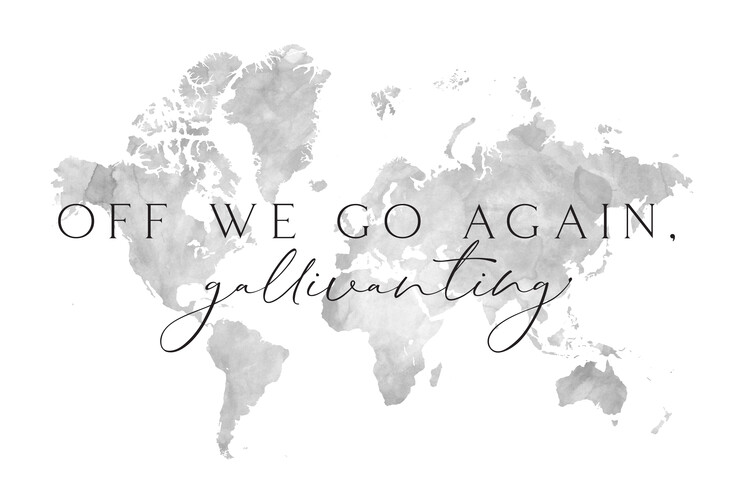 Canvas Print Gallivanting around the world map