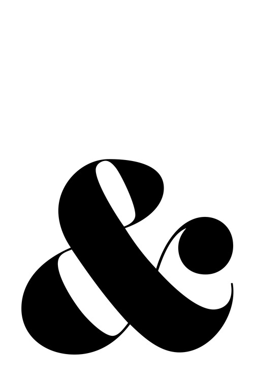 Poster Scandinavian ampersand