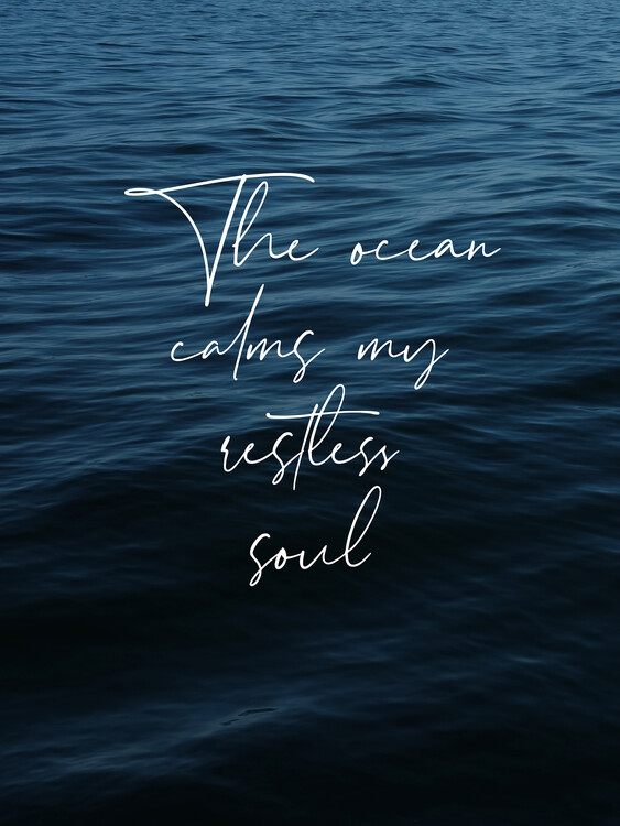 Sticker Blue wave still abstract water