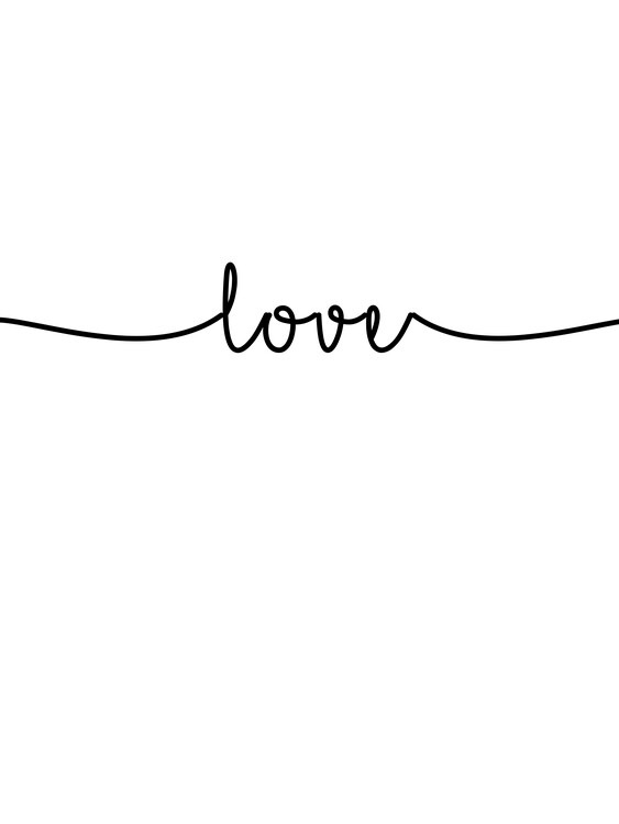 Poster Cursive love