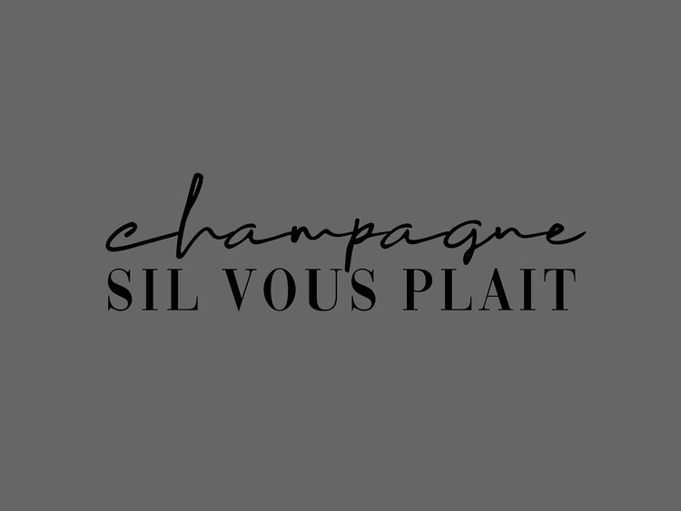 Poster Champagne sil vous plait