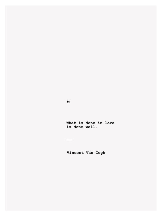 Poster Van Gogh quote