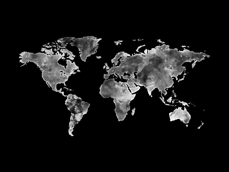 Canvas Print Worldmap platinum