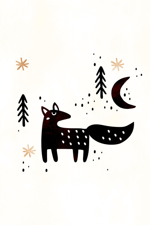 Poster Little Winter Fox