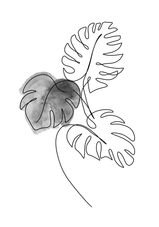 Poster Monsteras leafs 2