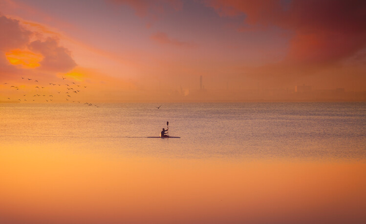 Poster Albufera kayaking at sunset 7D17