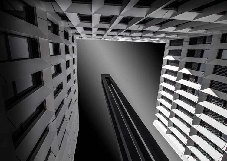 Poster black a white