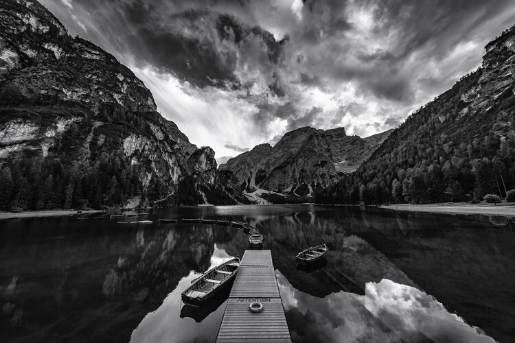 Poster Braies' shades of grey